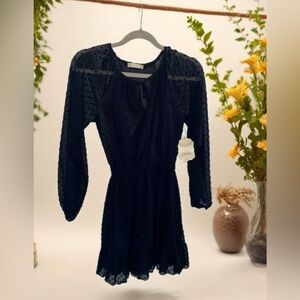 Altered state  Black Sheer sleeves Dress
